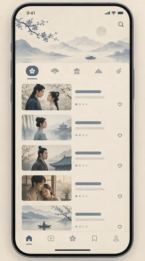 日本短剧 APP 客户端界面预览